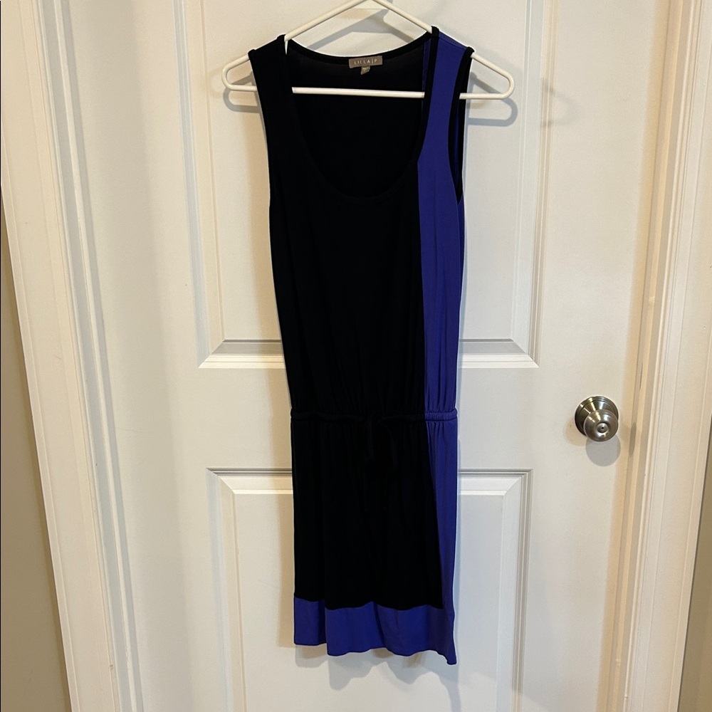 Black and Purple Sleeveless Dress